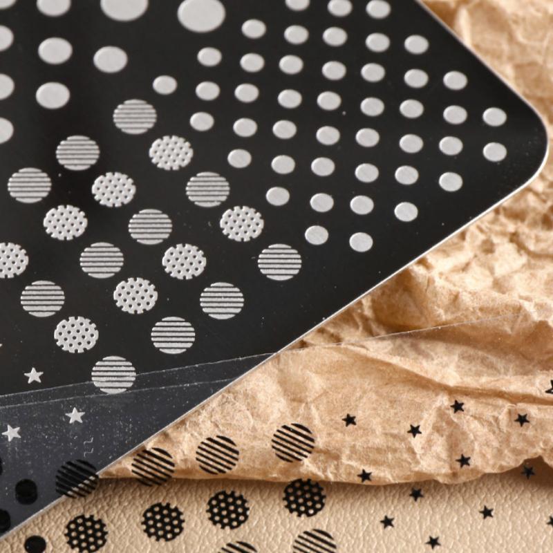 3D Printing Template - /Vly/Cute Dotting & Strip Lines Nail