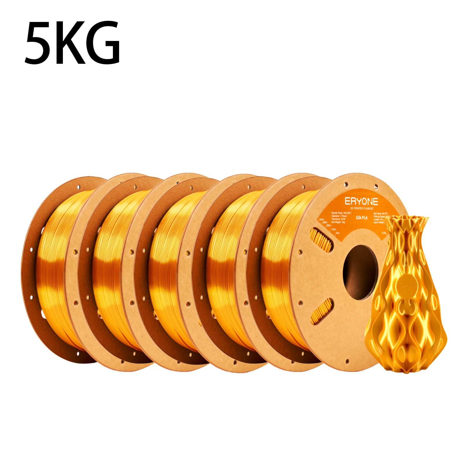 3D Printing Nylon Filament - ERYONE 5kg Silk PLA Filament for