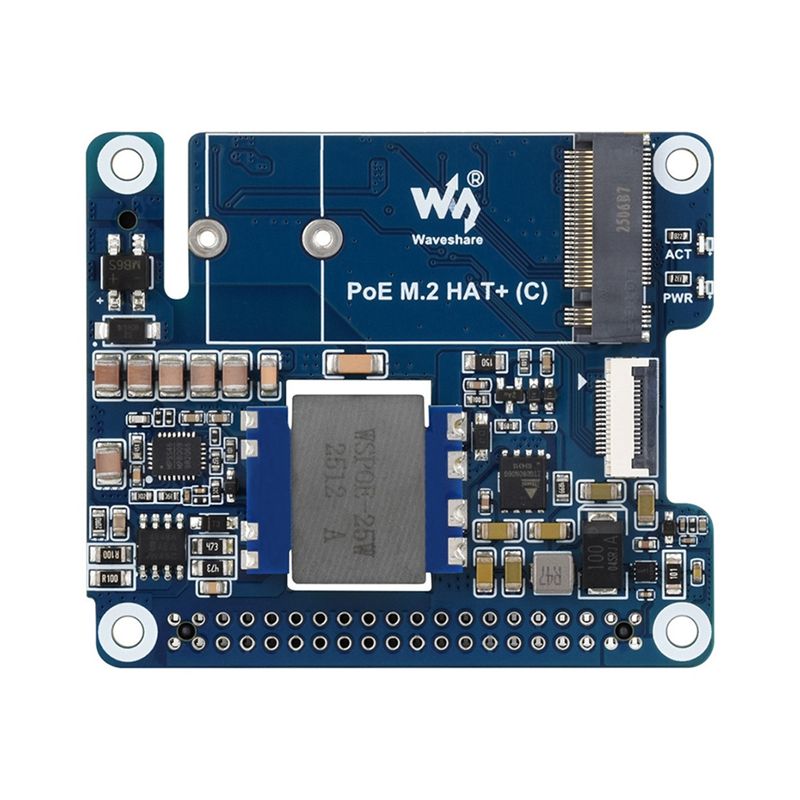 Raspberry Pi 3D Print - Waveshare M. 2 HAT+ (C) Adapter