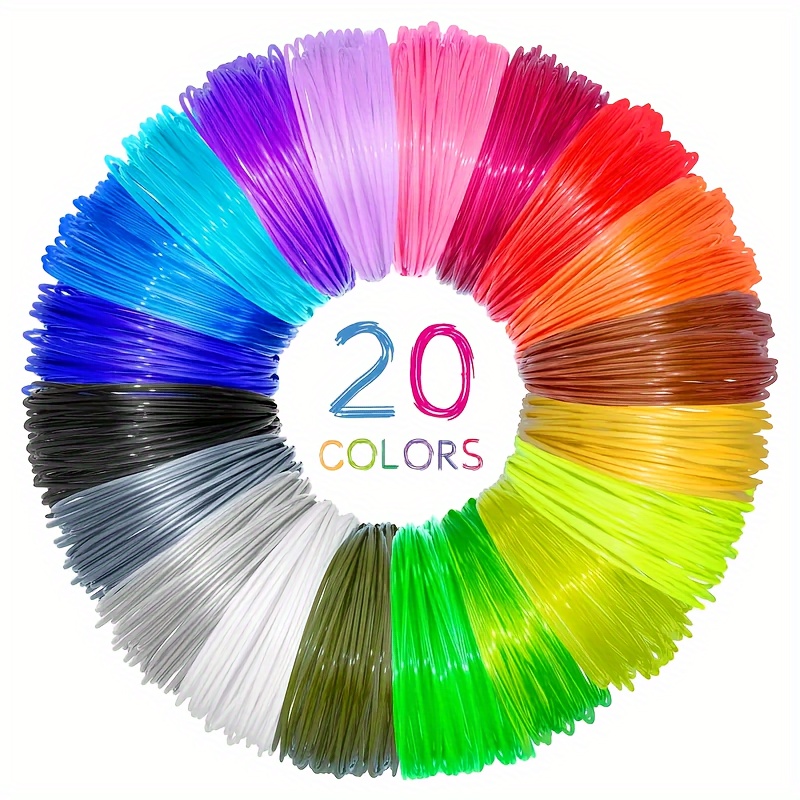 3D Printing Nylon Filament - 20 Color 3D Printing Pen Set