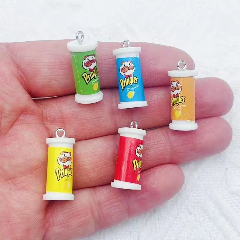 3D Printing Earrings - 10pcs Simulation 3D Bucket Potato Chips