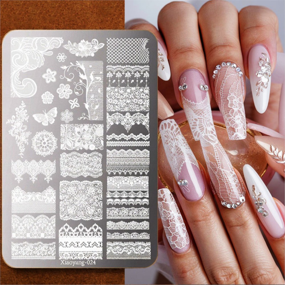 3D Printing Template - 9*15cm 3D Lace Butterfly Nail Art