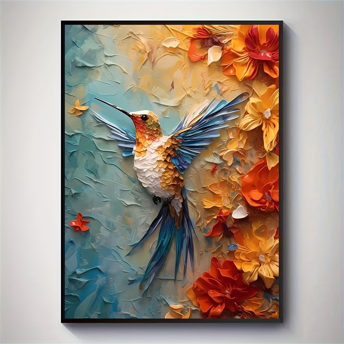 Vibrant Hummingbird & Floral 3 - đánh giá và giá 3D Printing Wall