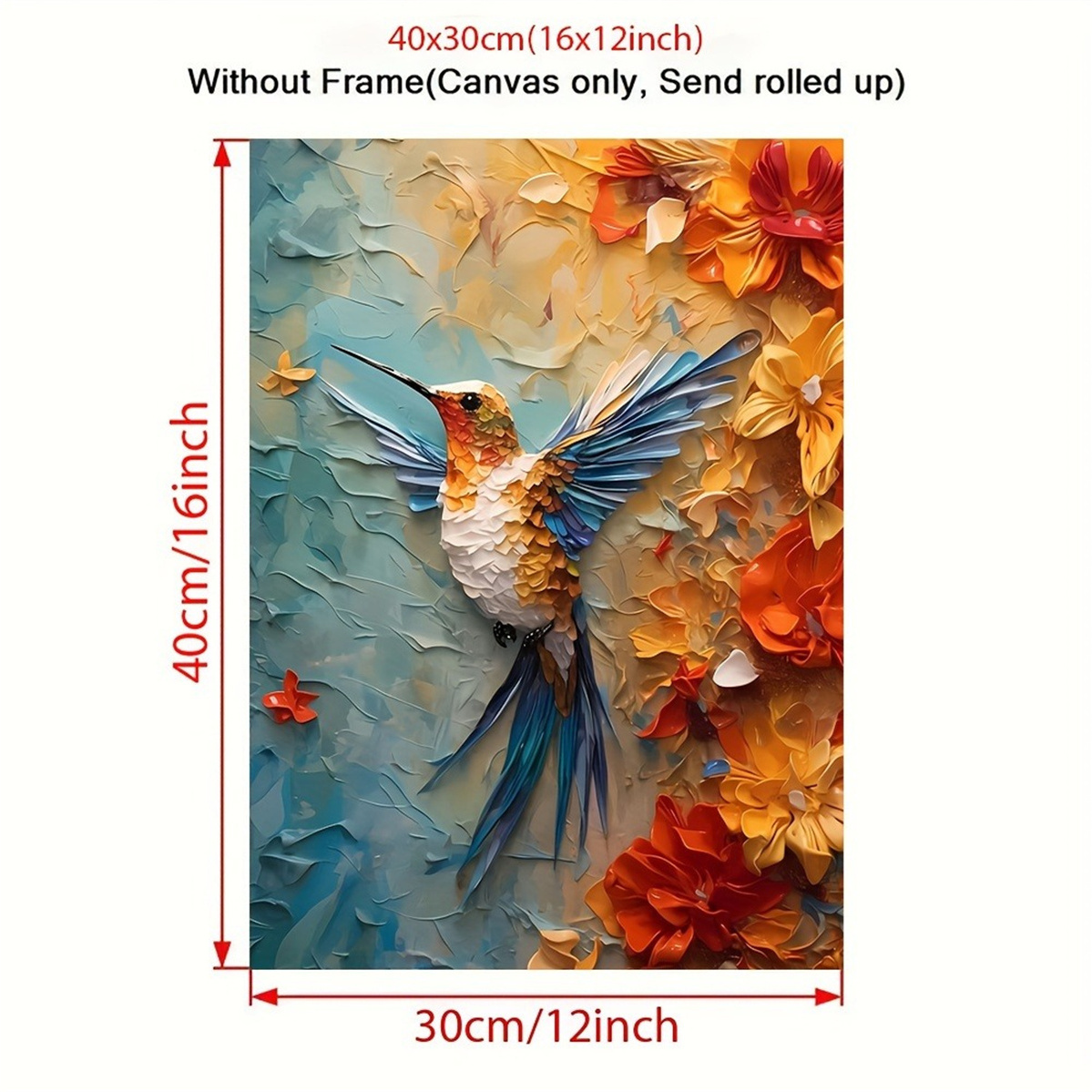 Vibrant Hummingbird & Floral 3 - đánh giá và giá 3D Printing Wall