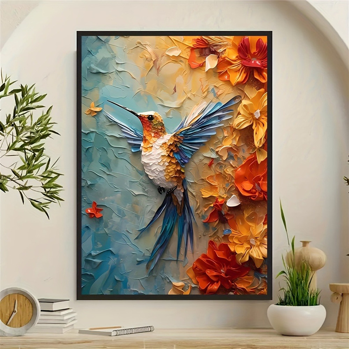 Vibrant Hummingbird & Floral 3 - đánh giá và giá 3D Printing Wall