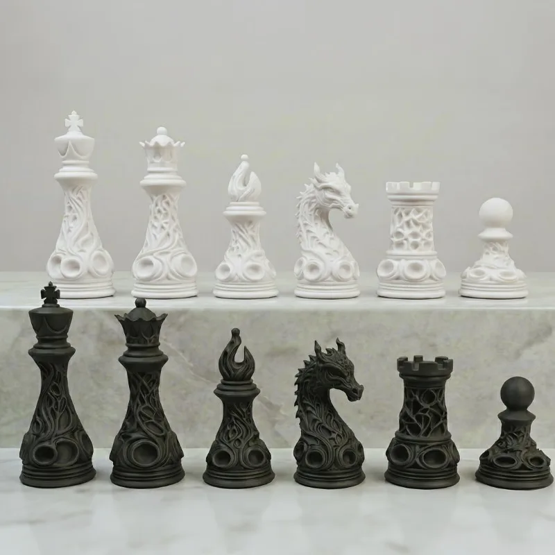32pcs 3D Printed Plastic Gothi - đánh giá và giá 3D Printing Chess