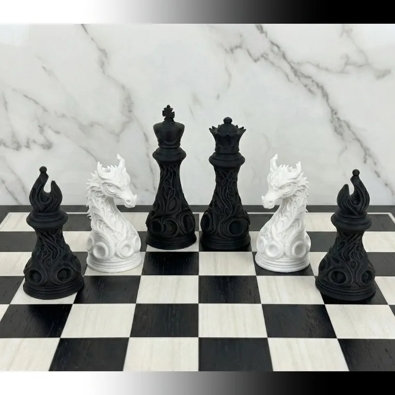 32pcs 3D Printed Plastic Gothi - đánh giá và giá 3D Printing Chess