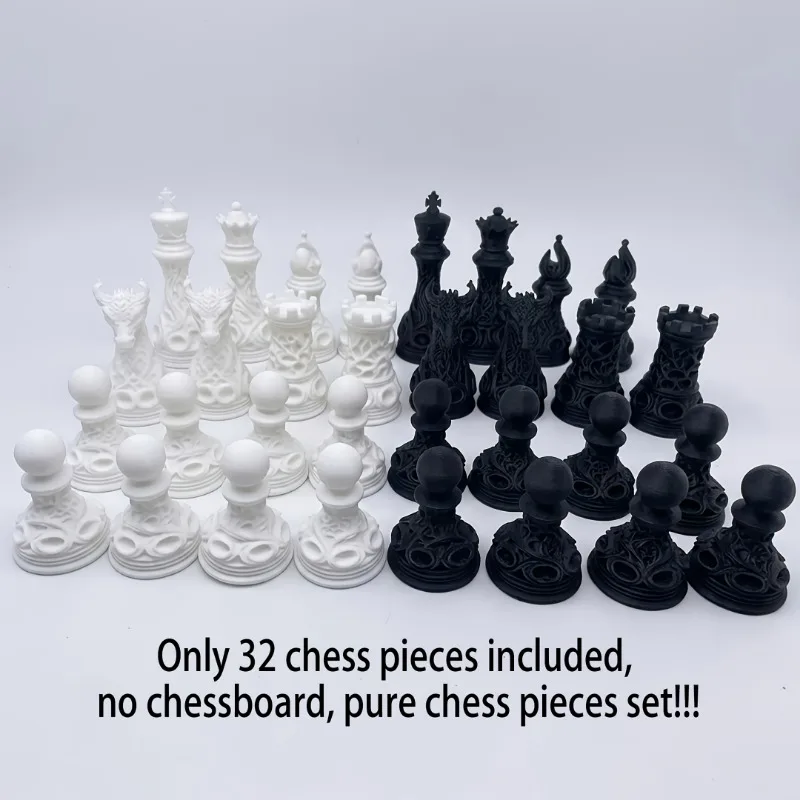 32pcs 3D Printed Plastic Gothi - đánh giá và giá 3D Printing Chess