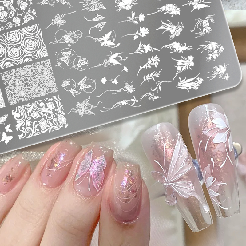 BORN PRETTY Leaves Flower Nail - đánh giá và giá 3D Printing Template