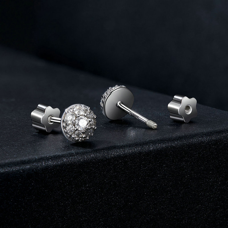 Bamoer U Half-ball Moissanite  - đánh giá và giá 3D Printing Earrings