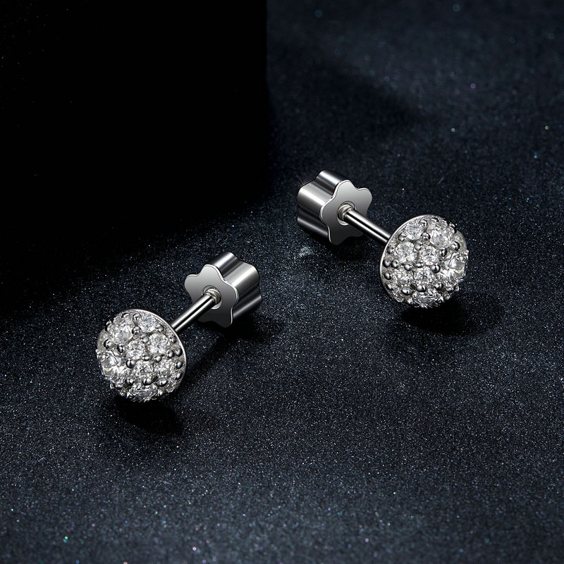 Bamoer U Half-ball Moissanite  - đánh giá và giá 3D Printing Earrings