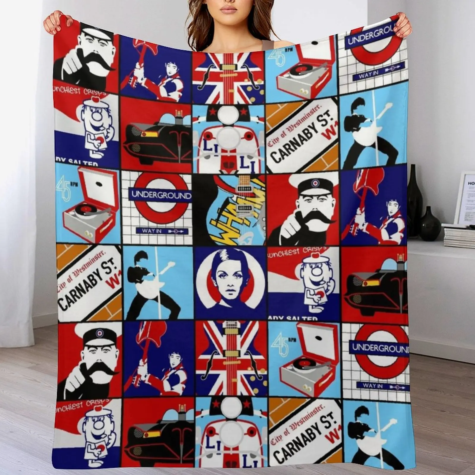 Iconic mod pop art Throw Blank - đánh giá và giá 3D Printing Icon